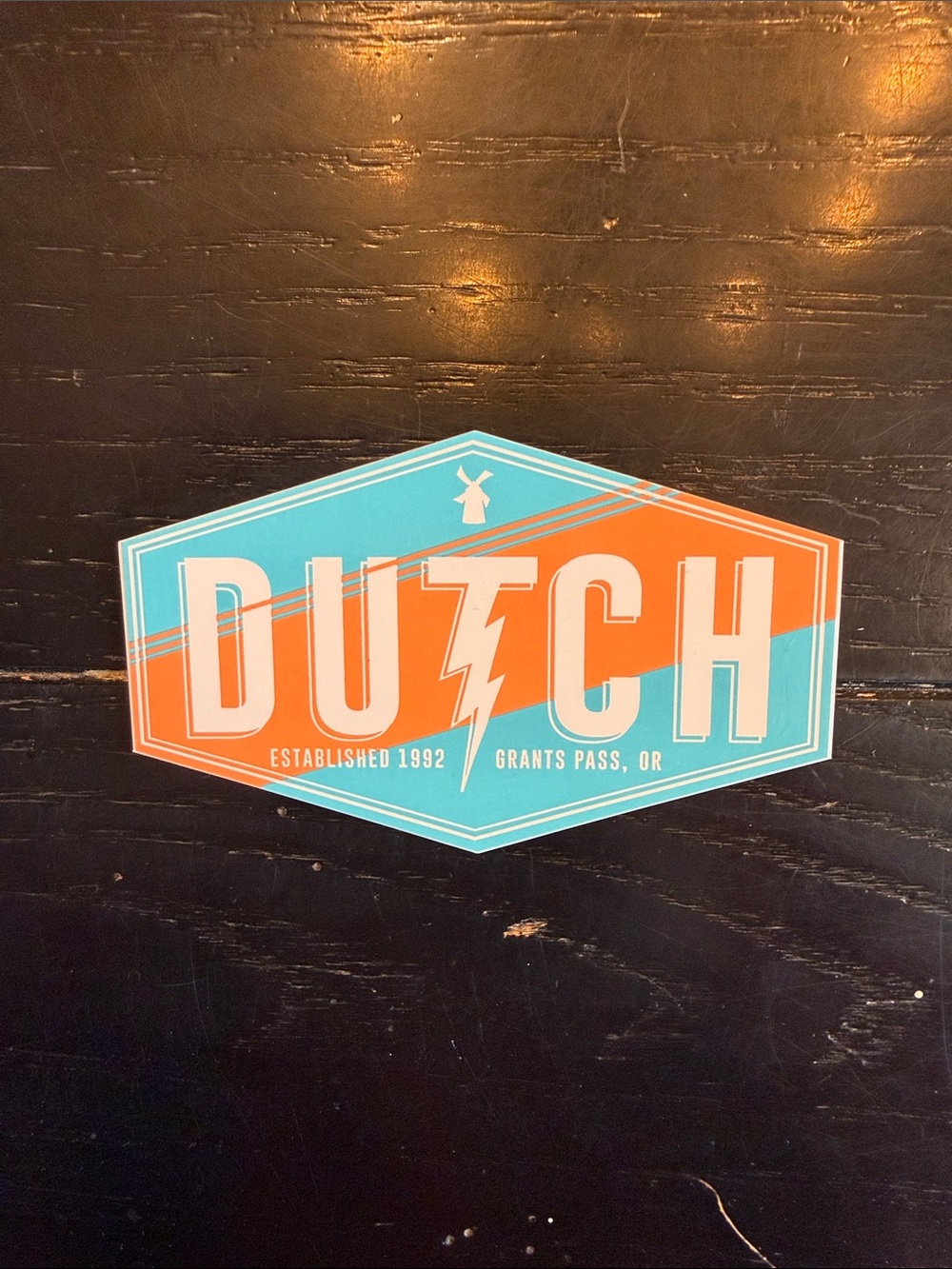 Dutch Bros Sticker - Turquoise & Orange